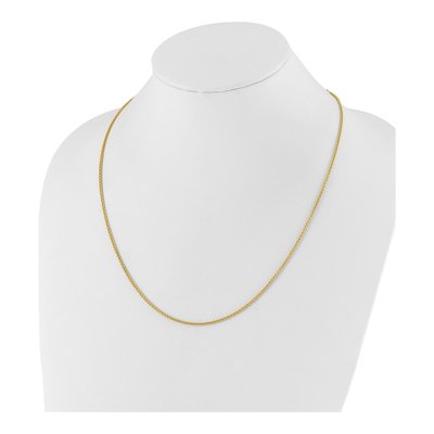 14K Yellow Gold 1.6mm Semi-Solid Wheat Chain – view 6