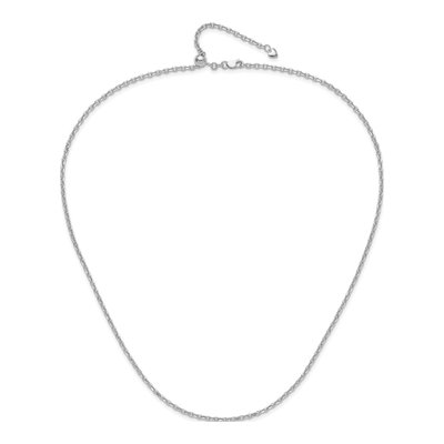 14K White Gold 2.5mm Semi-Solid Diamond-Cut Cable Chain – view 5