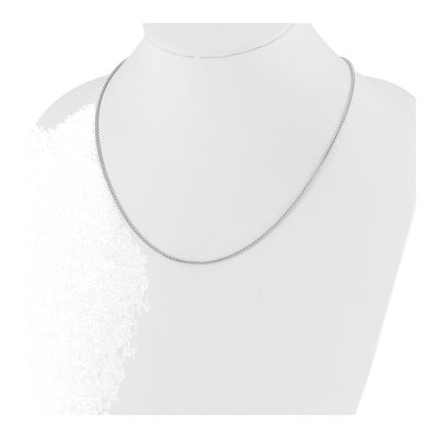 14K White Gold 1.6mm Semi-Solid Wheat Chain – view 4