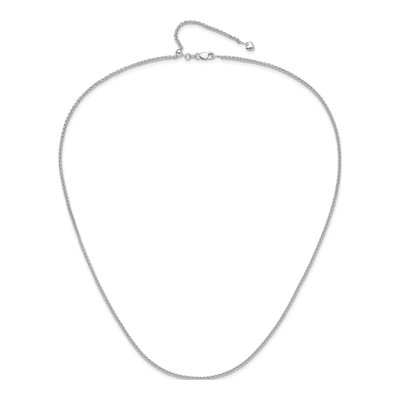14K White Gold 1.6mm Semi-Solid Wheat Chain – view 5