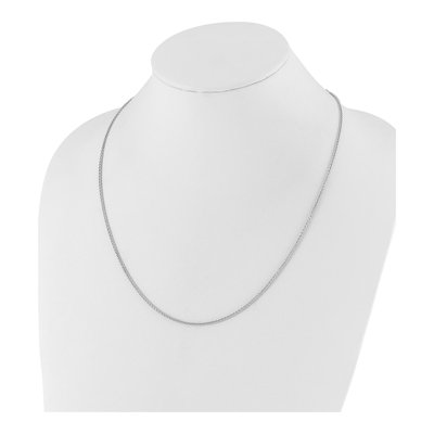 14K White Gold 1.6mm Semi-Solid Wheat Chain – view 6