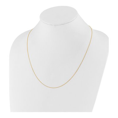 14K Yellow Gold 1mm Diamond-Cut Cable Chain – view 6