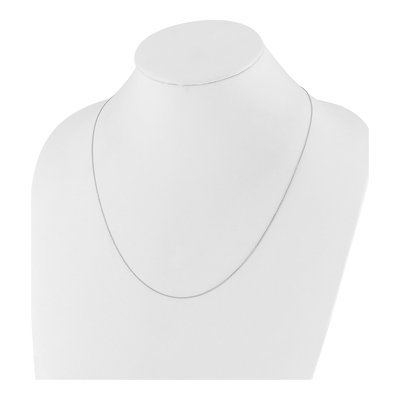 14K White Gold 1mm Diamond-Cut Cable Chain – view 6