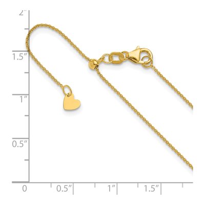14K Yellow Gold 0.7mm Round Cable Chain – view 7