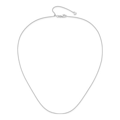 14K White Gold 0.7mm Round Cable Chain – view 5