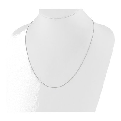 14K White Gold 0.7mm Round Cable Chain – view 6