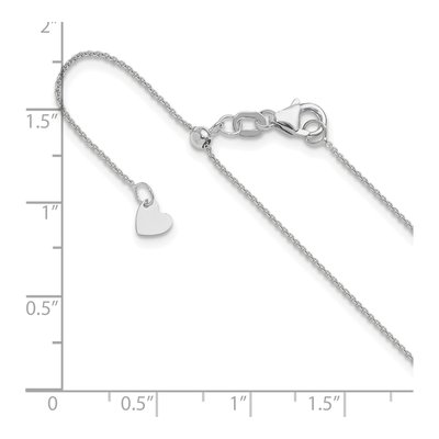 14K White Gold 0.7mm Round Cable Chain – view 7