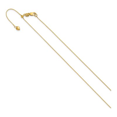 14K Yellow Gold 0.5mm Baby Box Chain – view 3