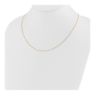 14K Yellow Gold 0.5mm Baby Box Chain – view 4