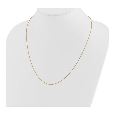 14K Yellow Gold 0.5mm Baby Box Chain – view 6
