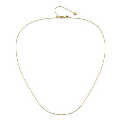 14K Yellow Gold 0.55mm Baby Box Chain – view 5