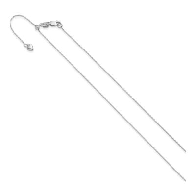 14K White Gold 0.55mm Box Chain – view 3