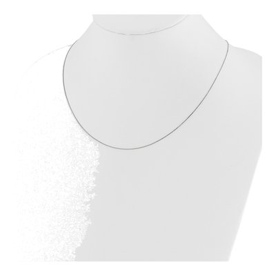 14K White Gold 0.55mm Box Chain – view 4