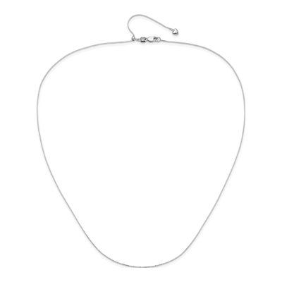14K White Gold 0.55mm Box Chain – view 5