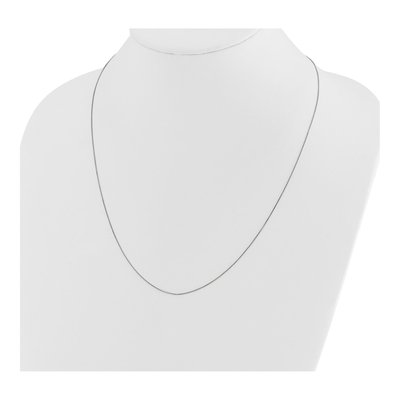 14K White Gold 0.55mm Box Chain – view 6