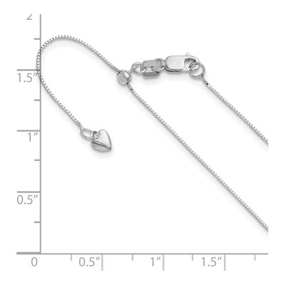 14K White Gold 0.55mm Box Chain – view 7
