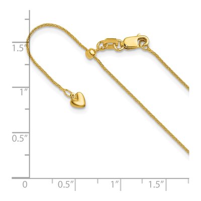 14K Yellow Gold 0.85mm Wheat Chain – view 7