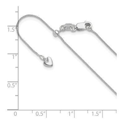14K White Gold 0.85mm Wheat Chain – view 7