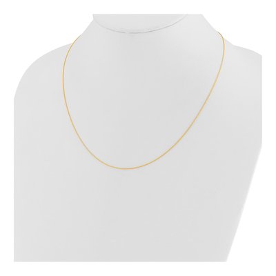 14K Yellow Gold 0.8mm Diamond-Cut Wheat Chain – view 4