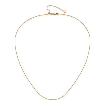 14K Yellow Gold 0.8mm Diamond-Cut Wheat Chain – view 5