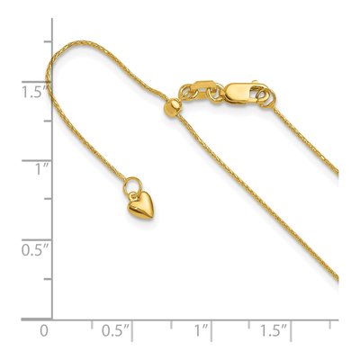14K Yellow Gold 0.8mm Diamond-Cut Wheat Chain – view 7