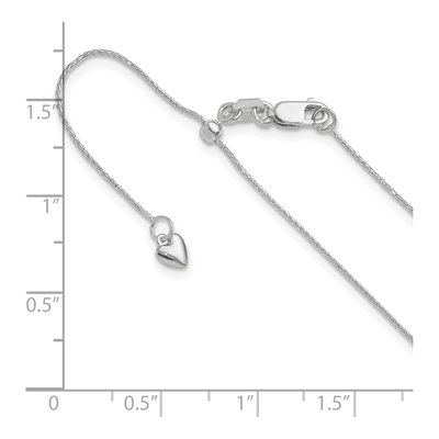 14K White Gold 0.8mm Diamond-Cut Wheat Chain – view 7