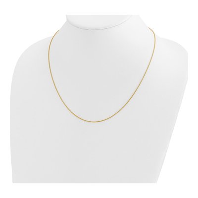 14K Yellow Gold 0.95mm Diamond-Cut Wheat Chain – view 4