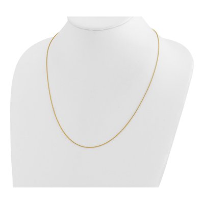 14K Yellow Gold 0.95mm Diamond-Cut Wheat Chain – view 6
