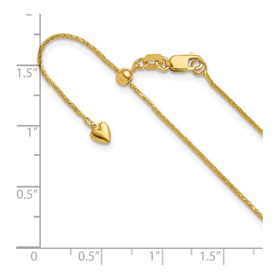 14K Yellow Gold 0.95mm Diamond-Cut Wheat Chain – view 7