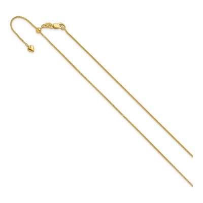14K Yellow Gold 0.95mm Diamond-Cut Wheat Chain – view 3