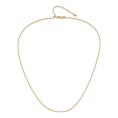 14K Yellow Gold 0.95mm Diamond-Cut Wheat Chain – view 5