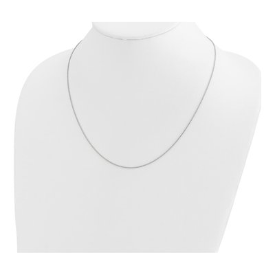 14K White Gold 0.95mm Diamond-Cut Wheat Chain – view 4