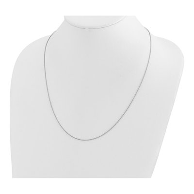 14K White Gold 0.95mm Diamond-Cut Wheat Chain – view 6