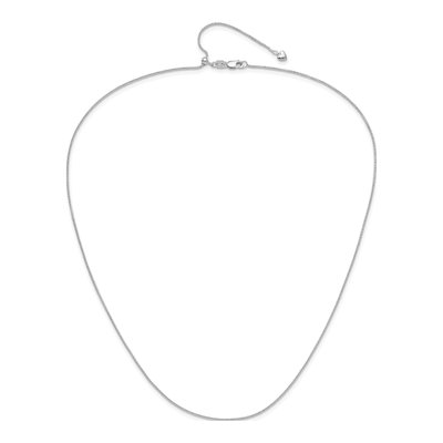 14K White Gold 0.95mm Diamond-Cut Wheat Chain – view 5