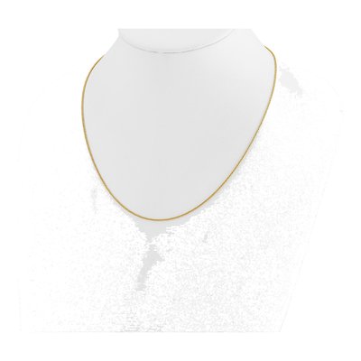 14K Yellow Gold 1.2mm Diamond-Cut Wheat Chain – view 4