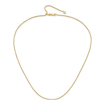 14K Yellow Gold 1.2mm Diamond-Cut Wheat Chain – view 5