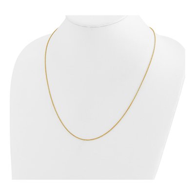 14K Yellow Gold 1.2mm Diamond-Cut Wheat Chain – view 6