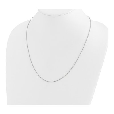 14K White Gold 1.2mm Diamond-Cut Wheat Chain – view 6