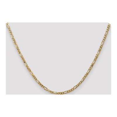 14K Yellow Gold 3mm Flat Figaro Chain – view 5
