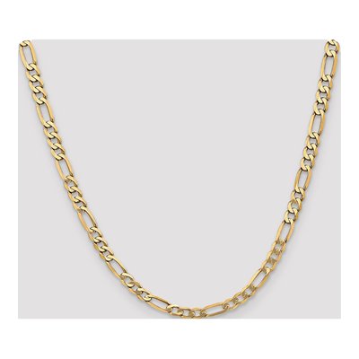 14K Yellow Gold 5.5mm Flat Figaro Chain – view 6
