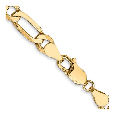 14K Yellow Gold 5.5mm Flat Figaro Chain – view 4