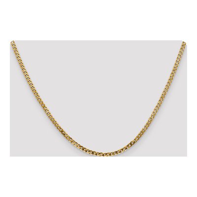 14K Yellow Gold 2.9mm Beveled Flat Curb Chain – view 5