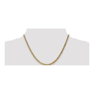 14K Yellow Gold 3.9mm Flat Beveled Curb Chain – view 5