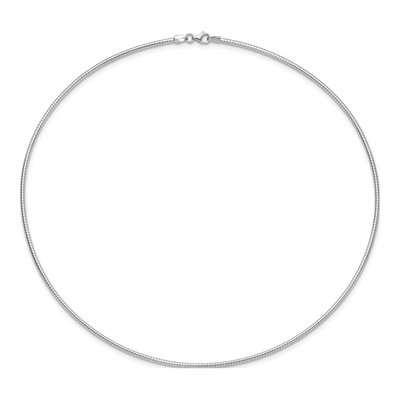 14K White Gold Omega Necklace – view 3