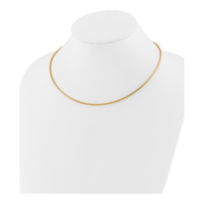 14K Yellow Gold Omega Necklace – view 3