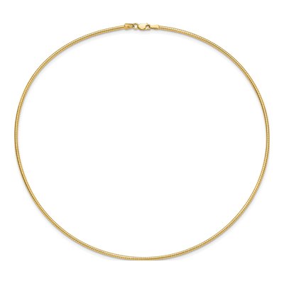 14K Yellow Gold Omega Necklace – view 4