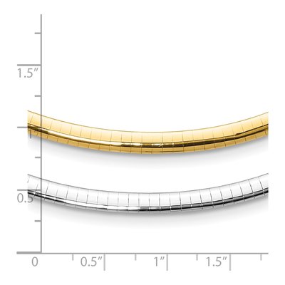 14K Two-Tone Gold Reversible Omega Necklace – view 6