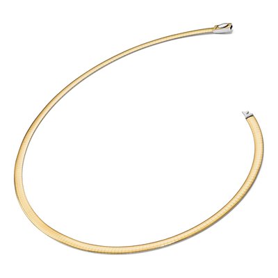 14K Two-Tone Gold Reversible Omega Necklace – view 7