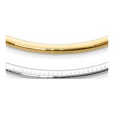 14K Two-Tone Gold Reversible Omega Necklace