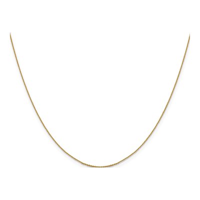 14K Yellow Gold 0.85mm Diamond-Cut Cable Chain – view 3